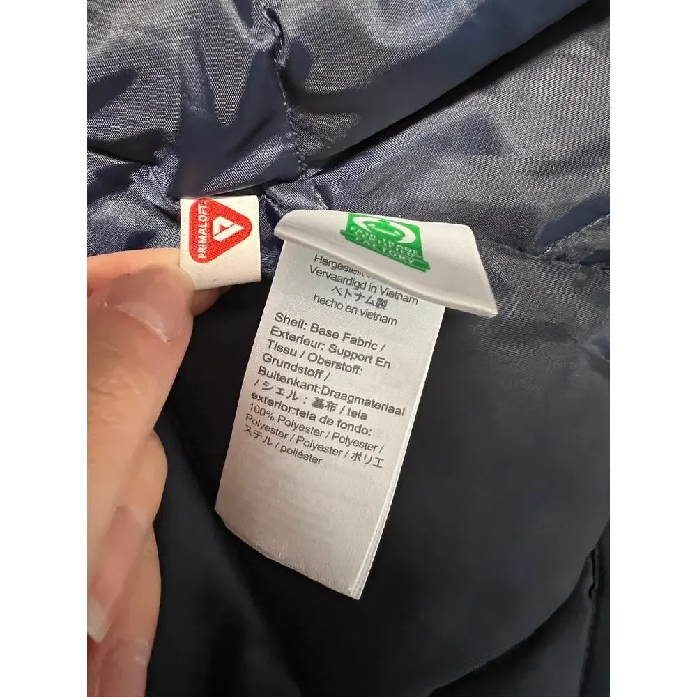 J.Crew Boys Fishtail Parka PrimaLoft Navy Blue Hooded Winter Coat Size S